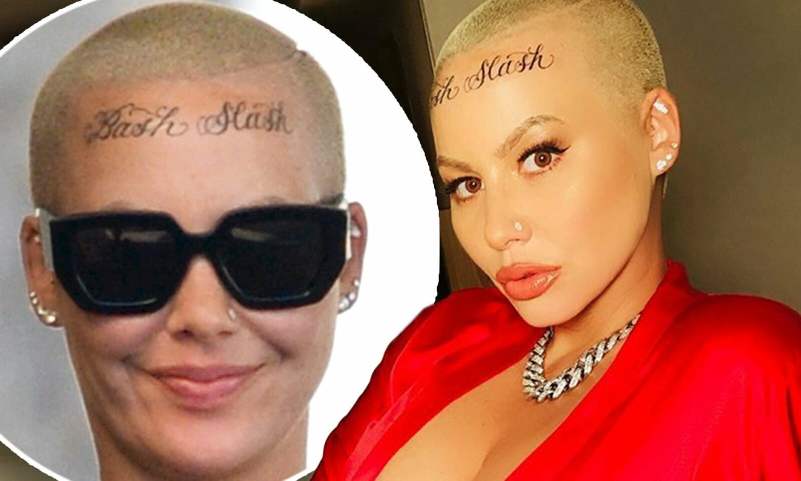 Amber Rose S Forehead Tattoos Have Mysteriously Disappeared In New Clip Onsite Tv