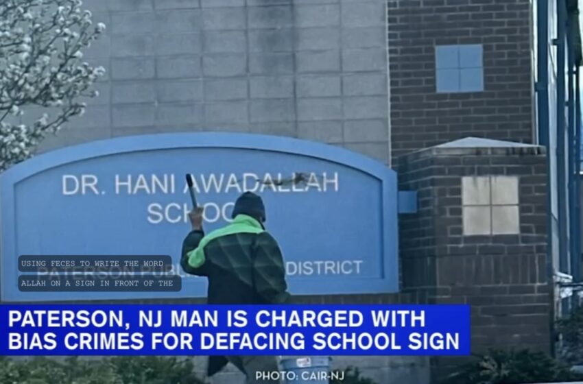Man Charged For Using Feces to Write ‘Allah’ on Elementary School Sign