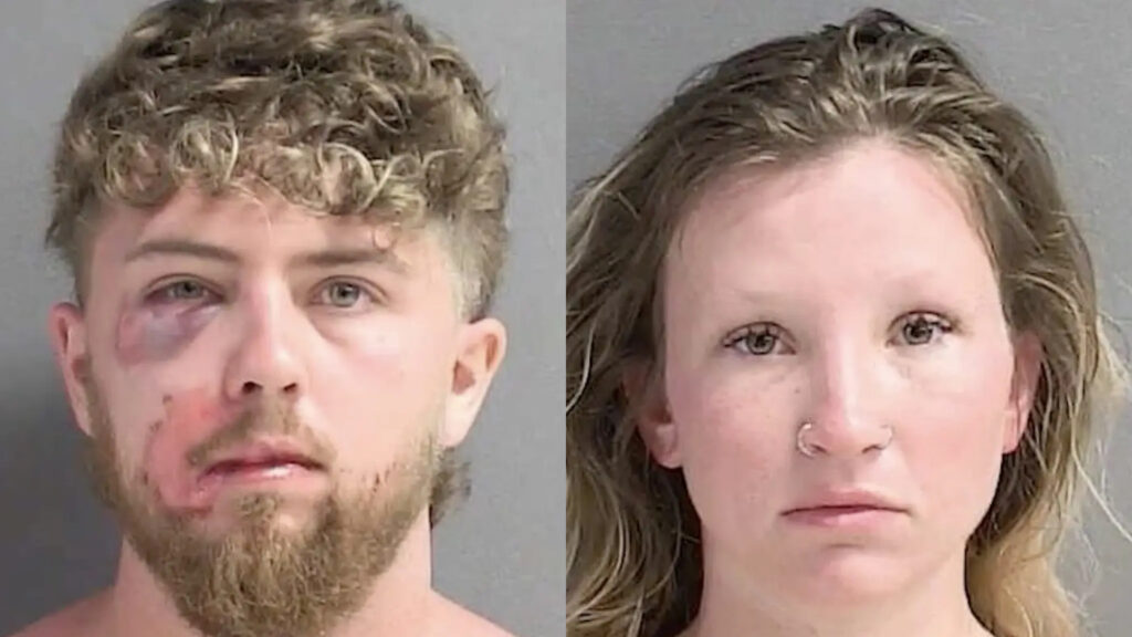 A Georgia couple allegedly fell asleep drunk on a Florida beach while their young children wandered away, according to Volusia County sheriffs per the NY Post.
